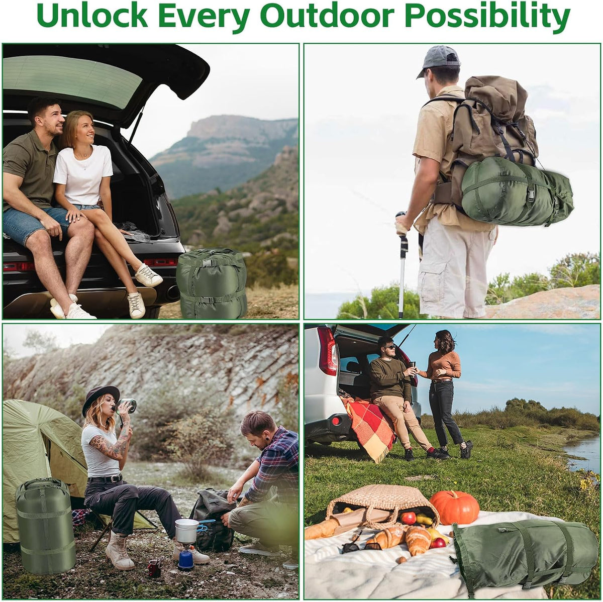 Compression Sack, Ultralight Portable Stuff Sack for Sleeping Bag