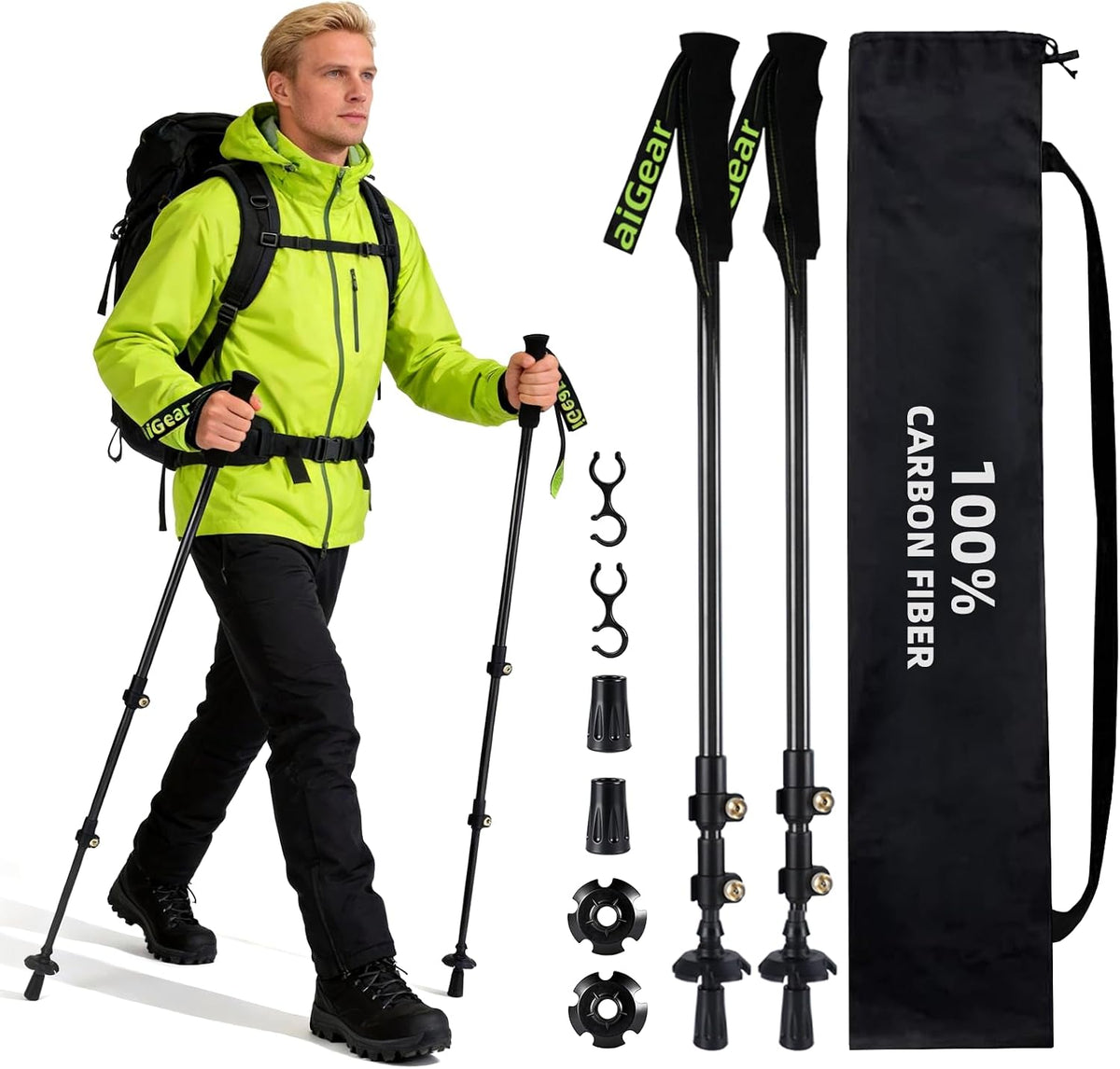 aiGear carbon fibre trekking poles