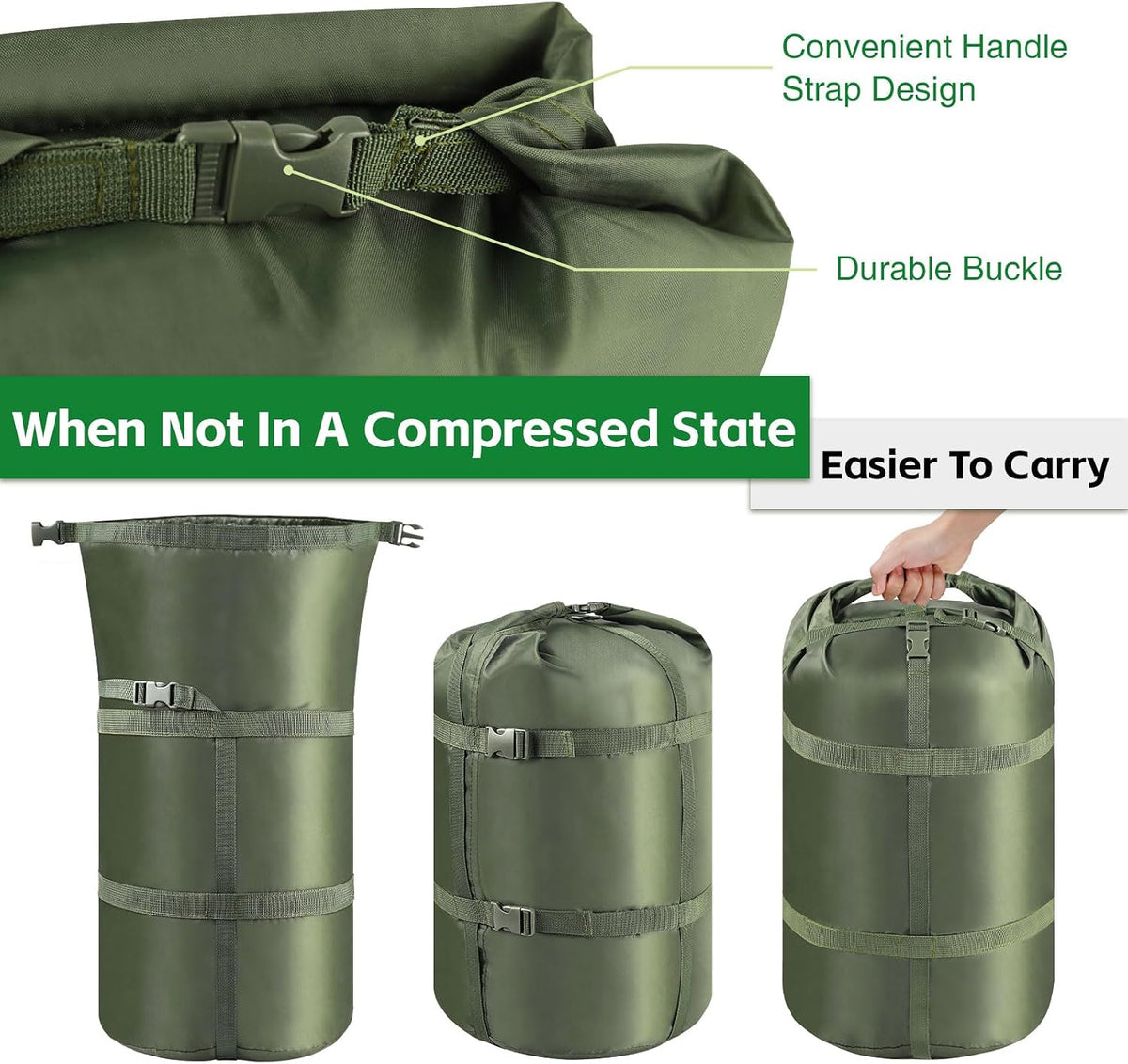 Compression Sack, Ultralight Portable Stuff Sack for Sleeping Bag