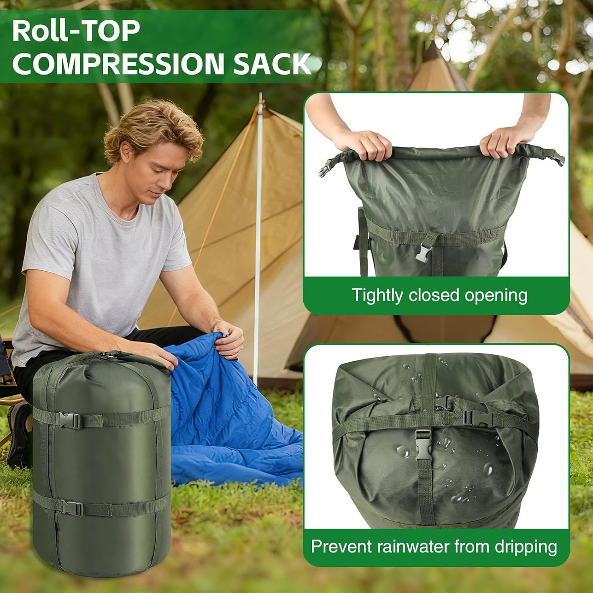 Compression Sack, Ultralight Portable Stuff Sack for Sleeping Bag