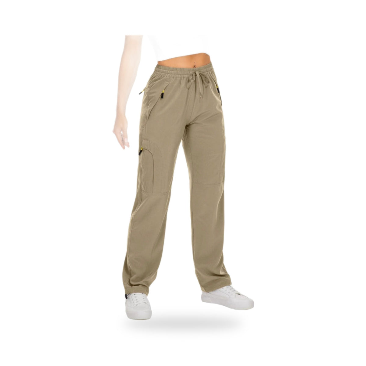 Women’s Drawstring Cargo Trail Pants, alternate view, photographed on a white background