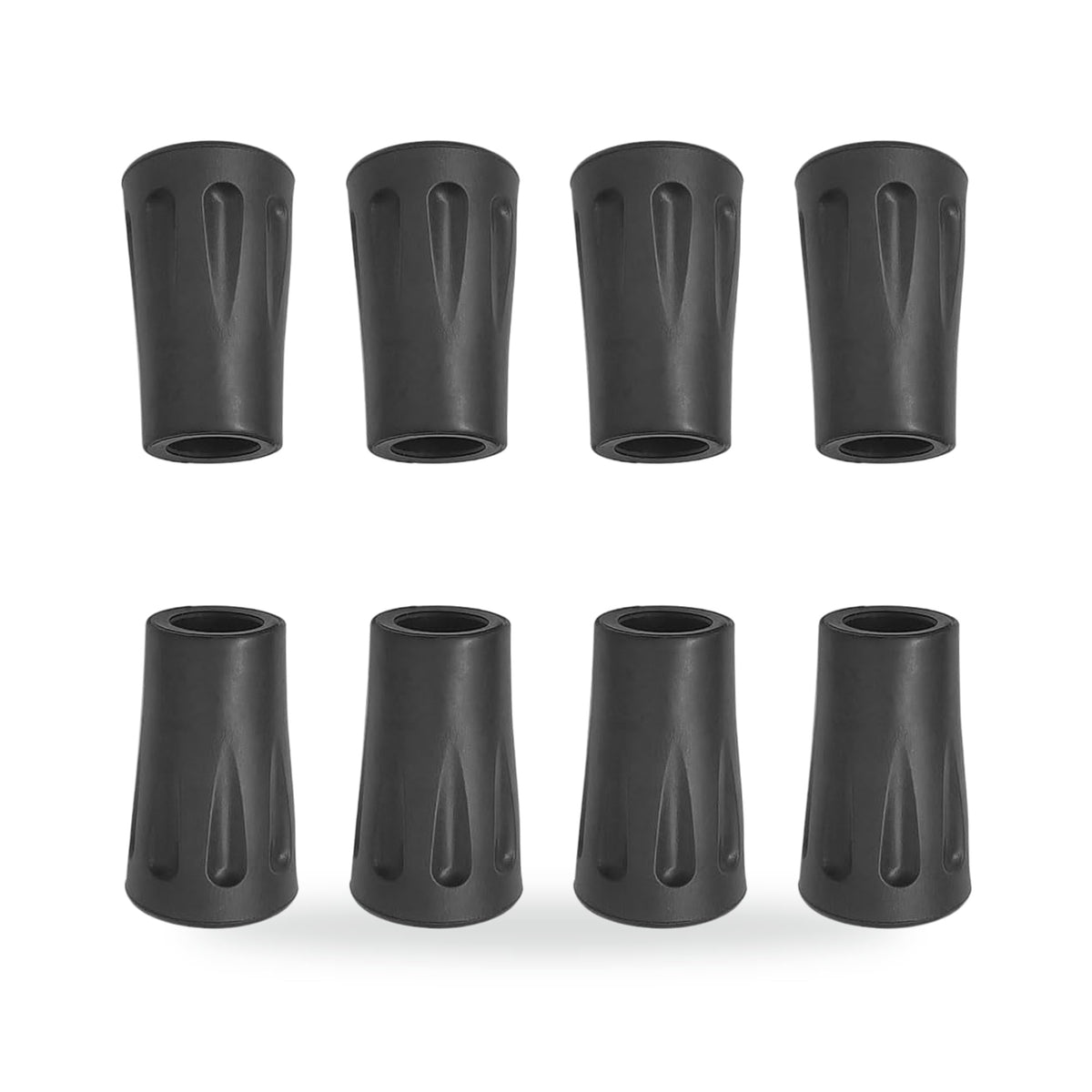 Universal Rubber Trekking-Pole Tips — 8 Pack, photographed on a white background