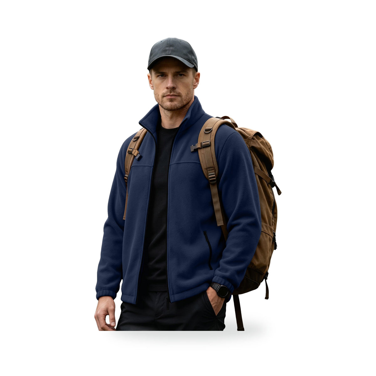 Full-Zip Trail Fleece Jacket, photographed on a white background