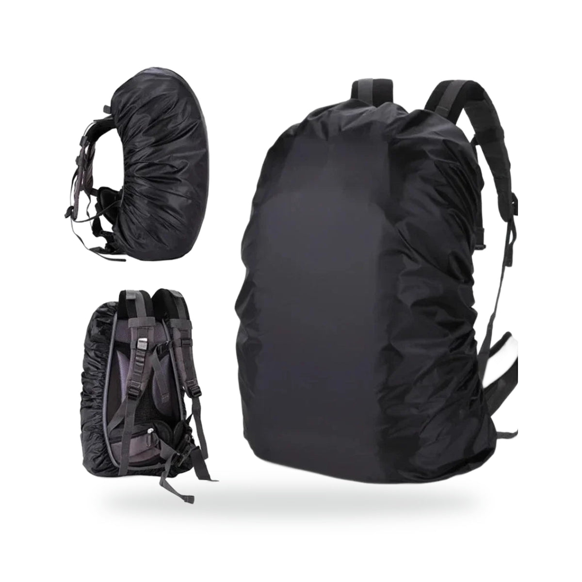 Waterproof Backpack Rain Cover — 20–60L, photographed on a white background