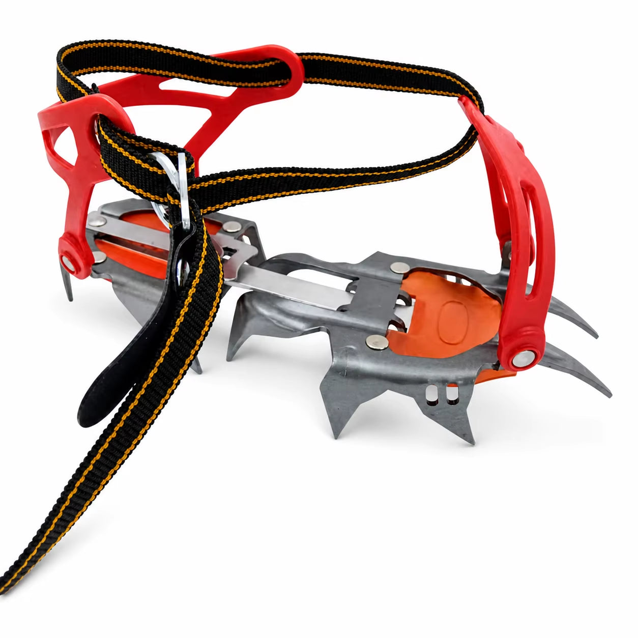 12 Teeth Durable Hiking Anti-Plate Walk Version Steel Snow Crampon-Black/Blue Black/Grey CE Certified for Winter Autumn Summer
