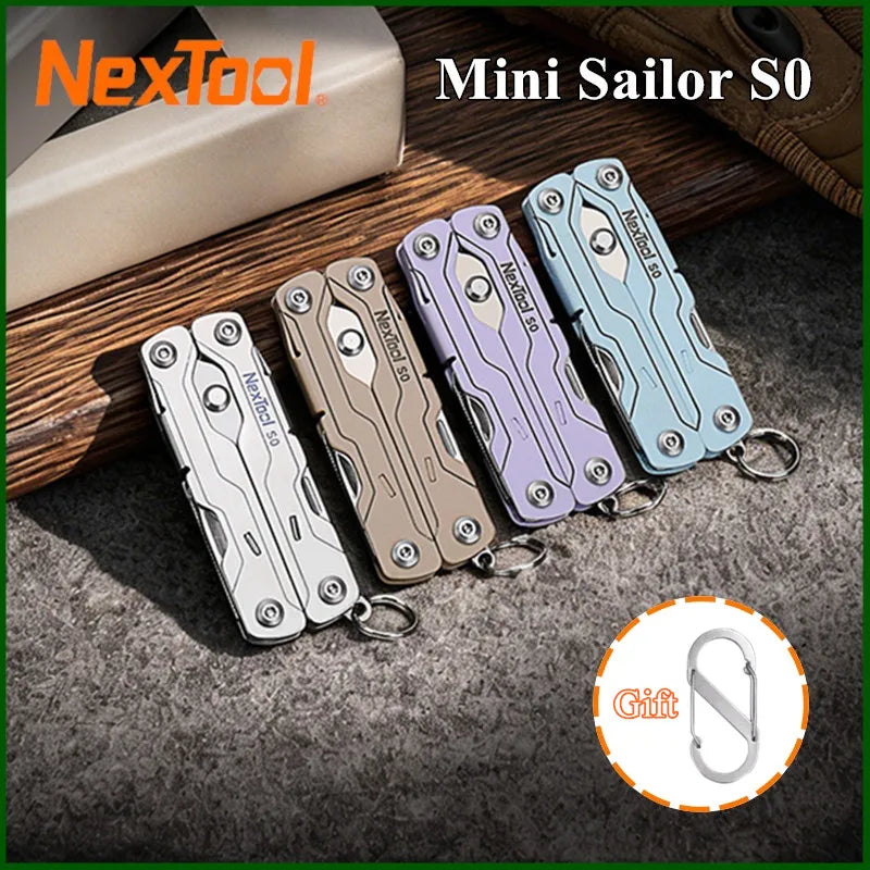 8 in 1 Mini Sailor Scissors S0 Micro Keychain Multitool Screwdriver Portable Pocket Folding EDC Tool for Travel
