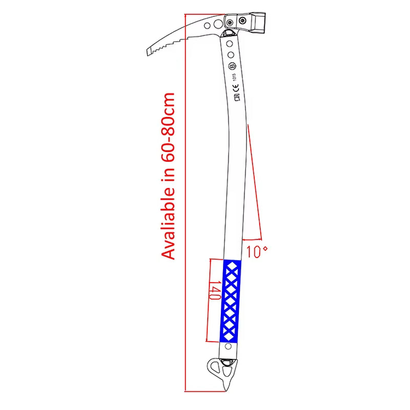 Handy Man High Quality Anodized 711G Steel Bending Ice Hammer 23Cm Pick Head Axe Aluminum Alloy Handle Ice Mountain Climbing CE