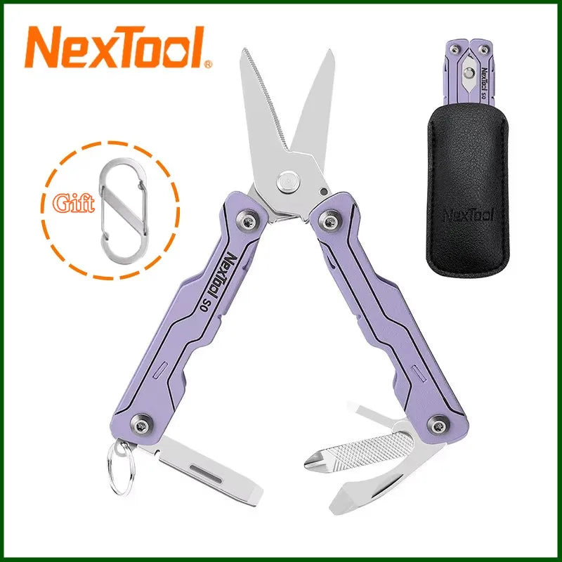 8 in 1 Mini Sailor Scissors S0 Micro Keychain Multitool Screwdriver Portable Pocket Folding EDC Tool for Travel