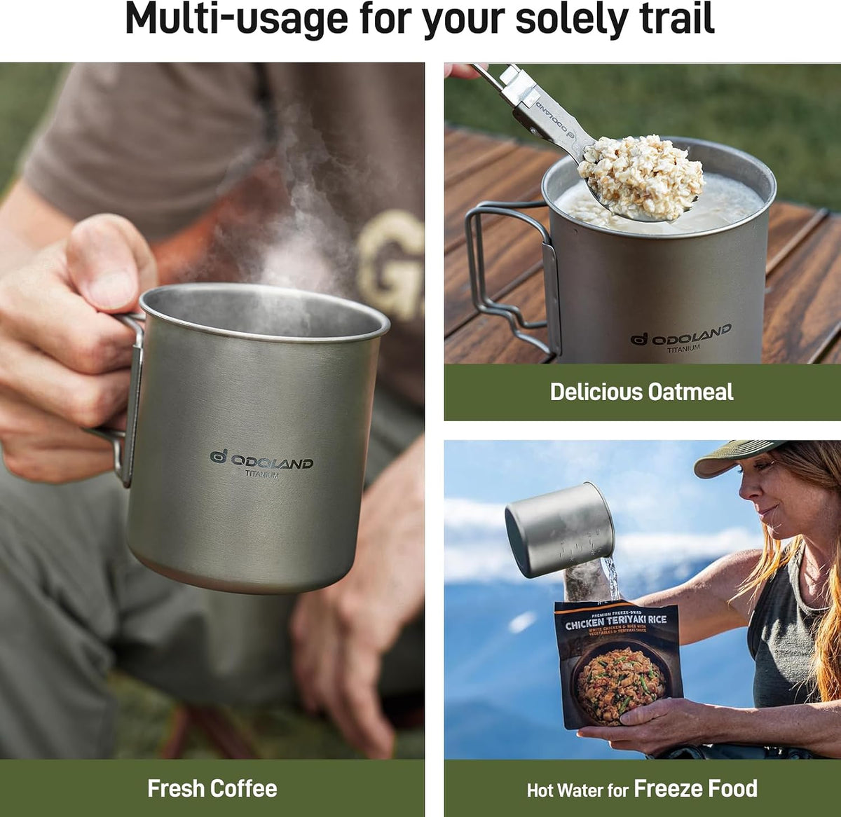 Titanium Camping Cookware 420ML Titanium Pot with Lid and Spork Lightweight Camping Pot for Backpacking Hiking Traveling and Picnic