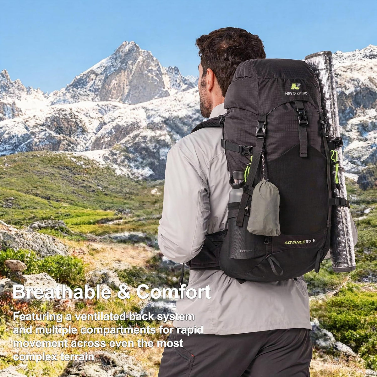 35L Internal Frame Backpack with Rain Cover