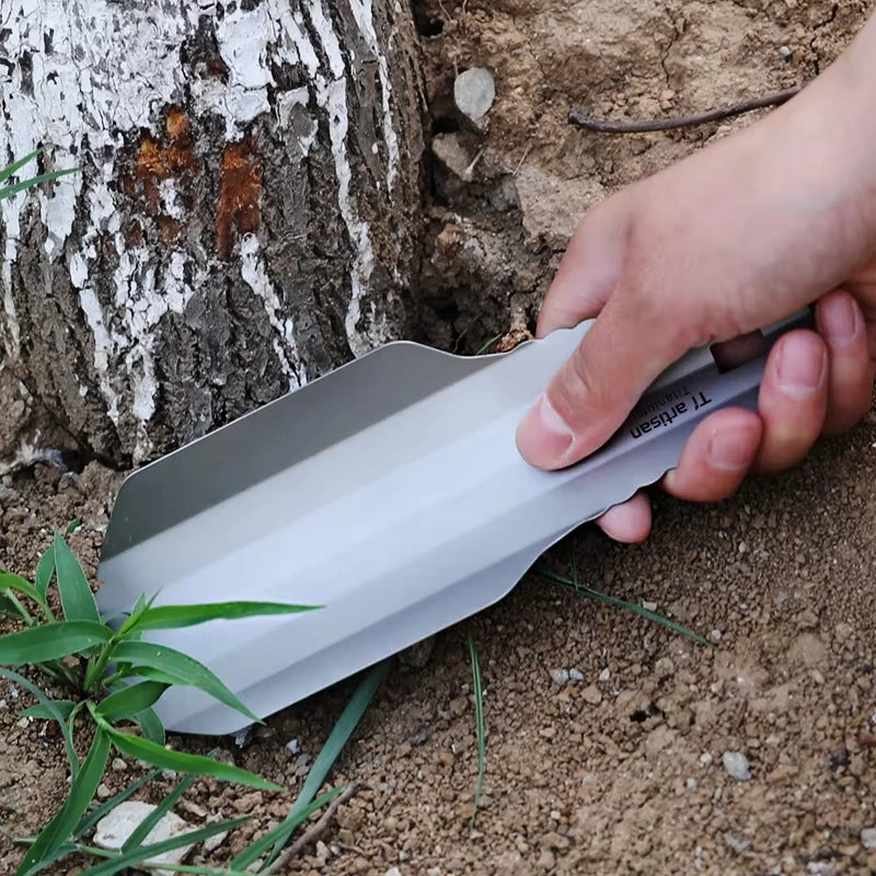 Titanium Corrosion-Resistant Garden Hand Shovel Outdoor Camping Hiking Backpacking Mini Ultralight Portable Trowel