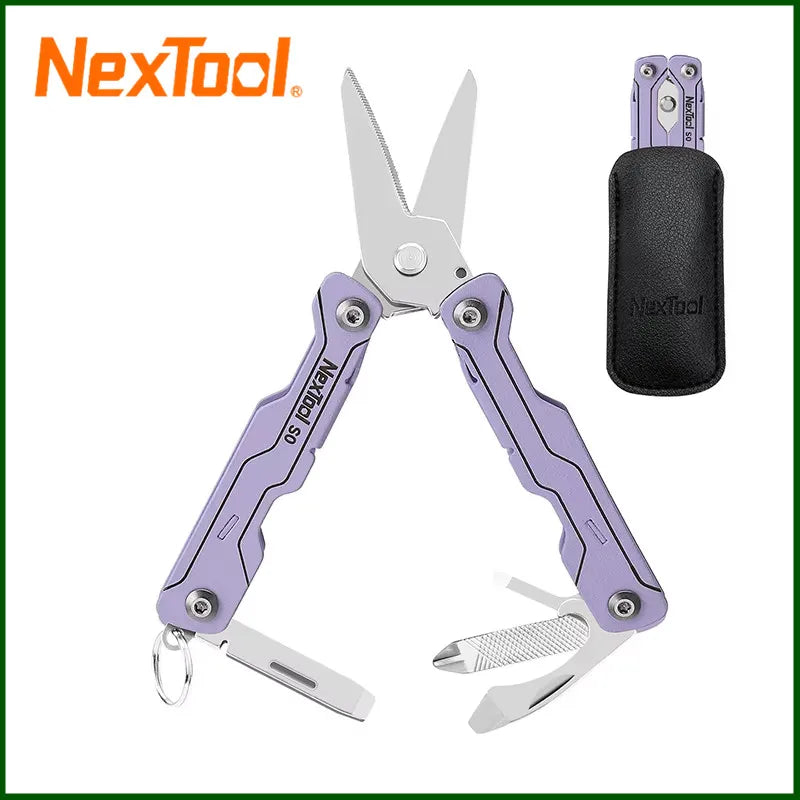 8 in 1 Mini Sailor Scissors S0 Micro Keychain Multitool Screwdriver Portable Pocket Folding EDC Tool for Travel