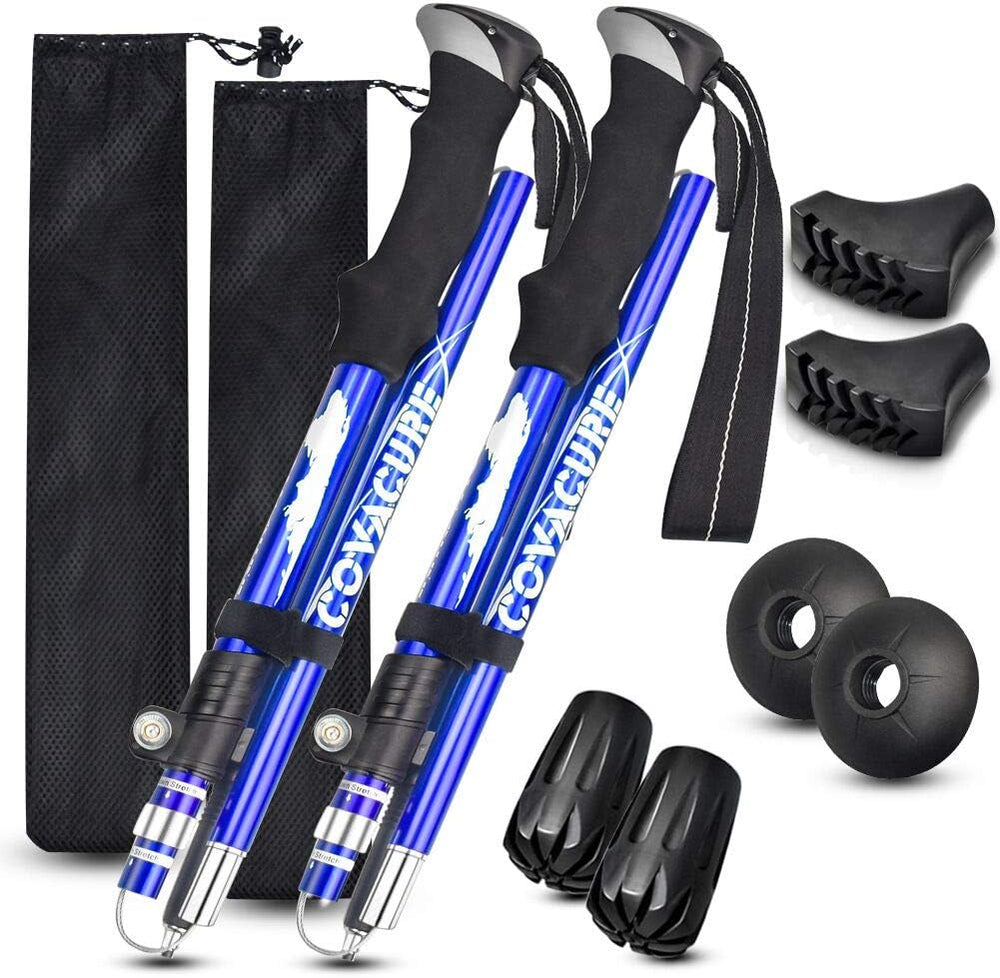 Adjustable 7075 Aluminum Trekking Poles — Pair