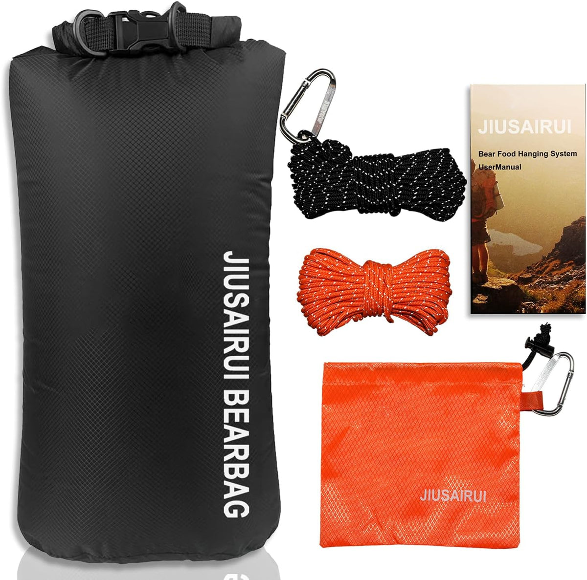7.8Oz Ultralight Bear Bag Hanging Kit: 30D Waterproof Bear Proof Food Storage for Backpacking and Camping Alternative to Bear Canister