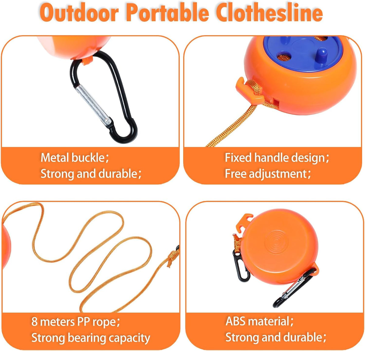 10m Retractable Camping Clothesline