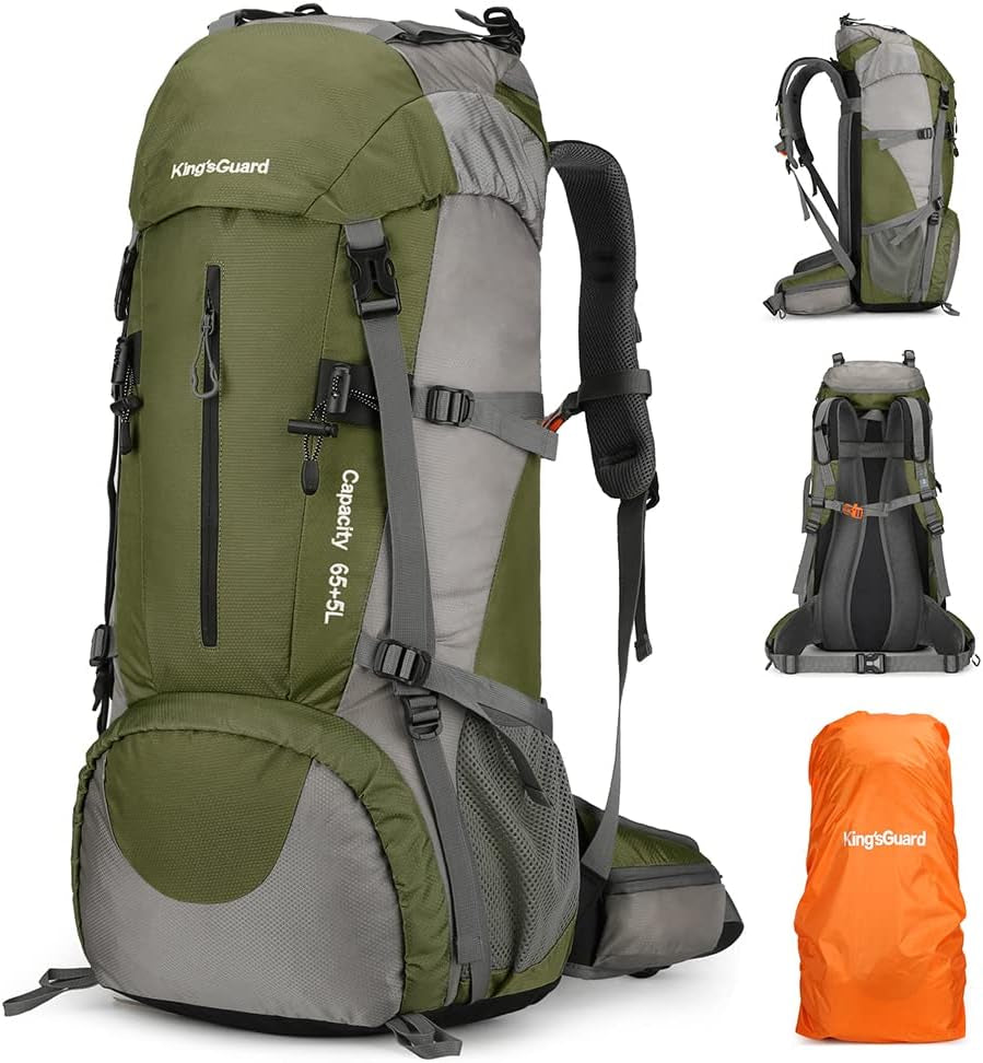 70L Multi-Day Pack with Rain Cover — Army Green