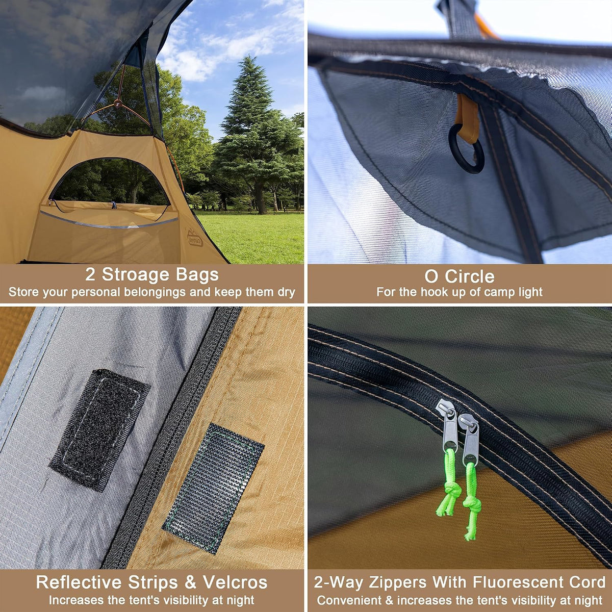 1 Person Backpacking Tent Waterproof Windproof Single Person Tent Lighweight Compact One Person Tent for Camping, Hiking