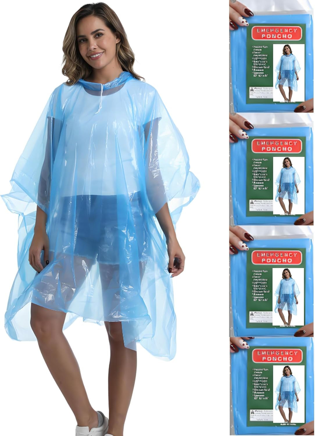 Emergency Rain Ponchos — Multipack