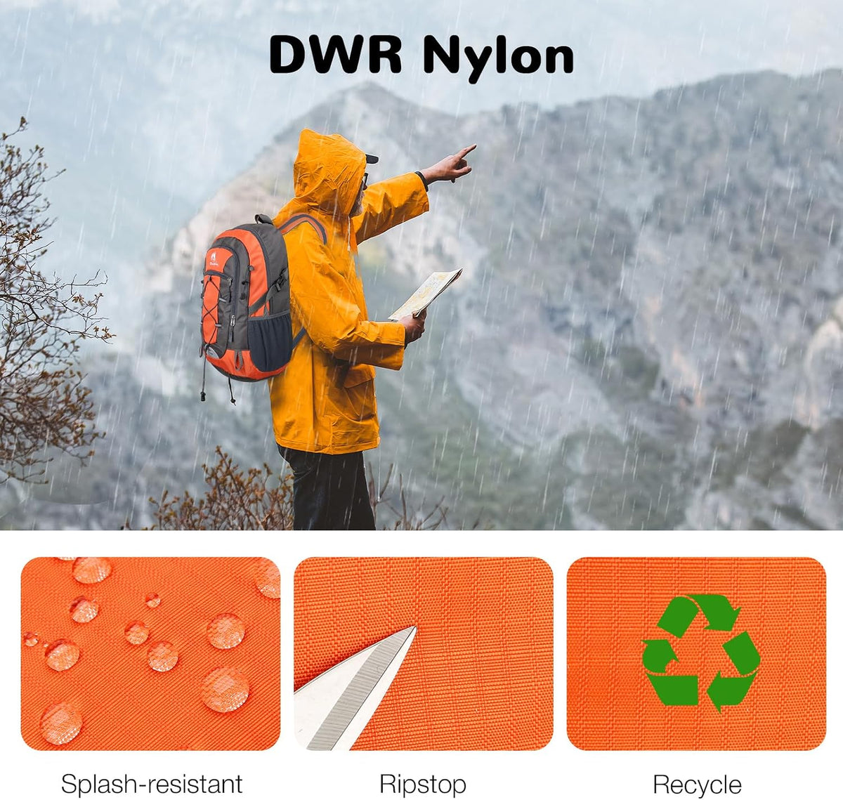 25L Hiking Backpack for Women Men, Small Travel Daypacks
