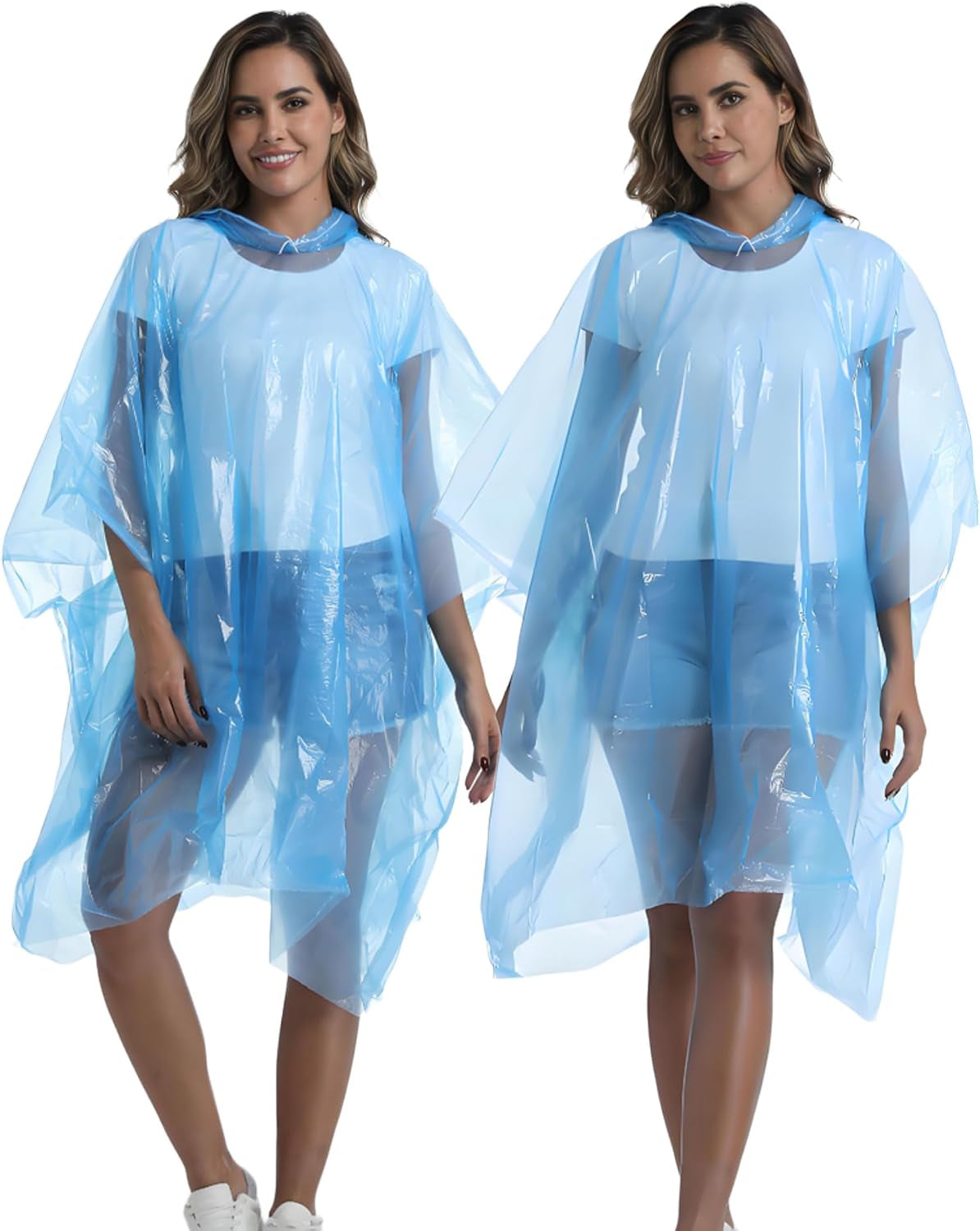4/6/12 Pack Disposable Rain Ponchos for Adults - Emergency Rain Poncho for Camping Hiking Travelling