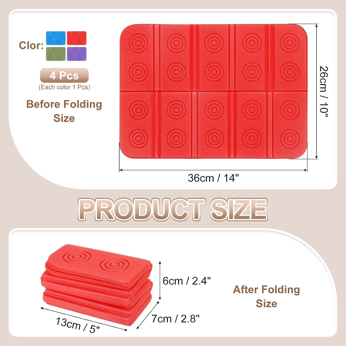 Folding Trail Sit Pads — 4 Pack