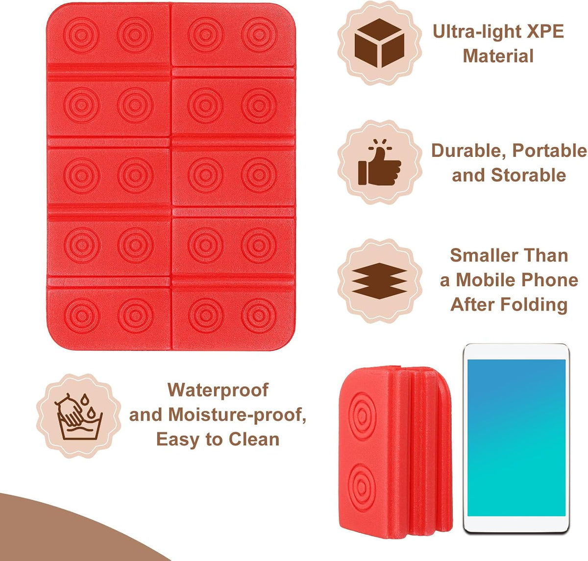 Folding Trail Sit Pads — 4 Pack