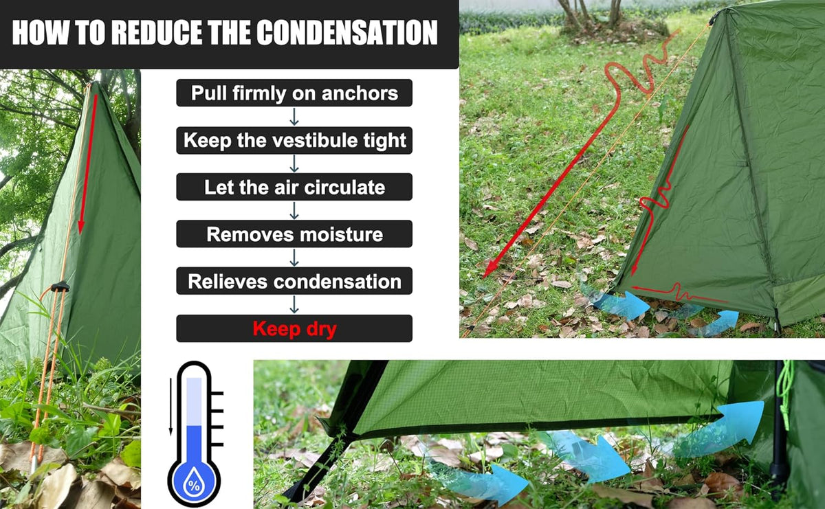 2 Person Trekking Pole Tent, Ultralight Camping Backpacking Tent (NO Poles)