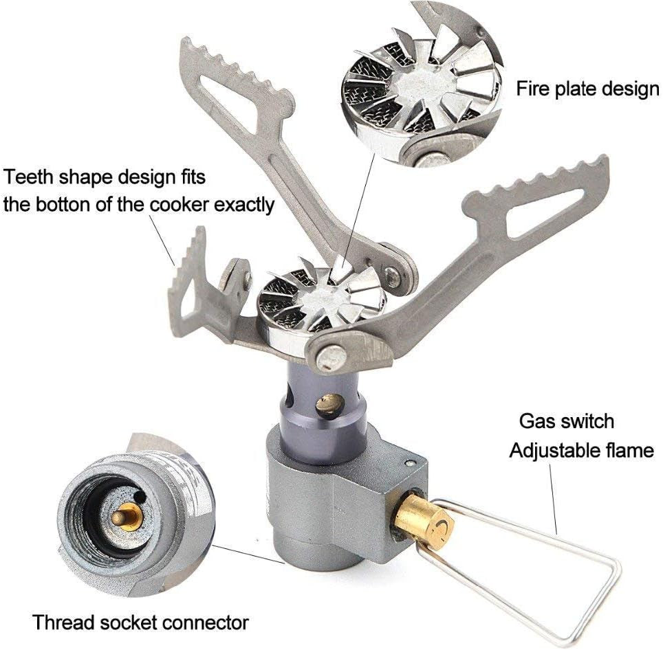 Outdoor -3000T Ultra-Light Titanium Alloy Miniature Portable Picnic Camping Gas Cooking Stove Portable Ultralight Burner 25Gram