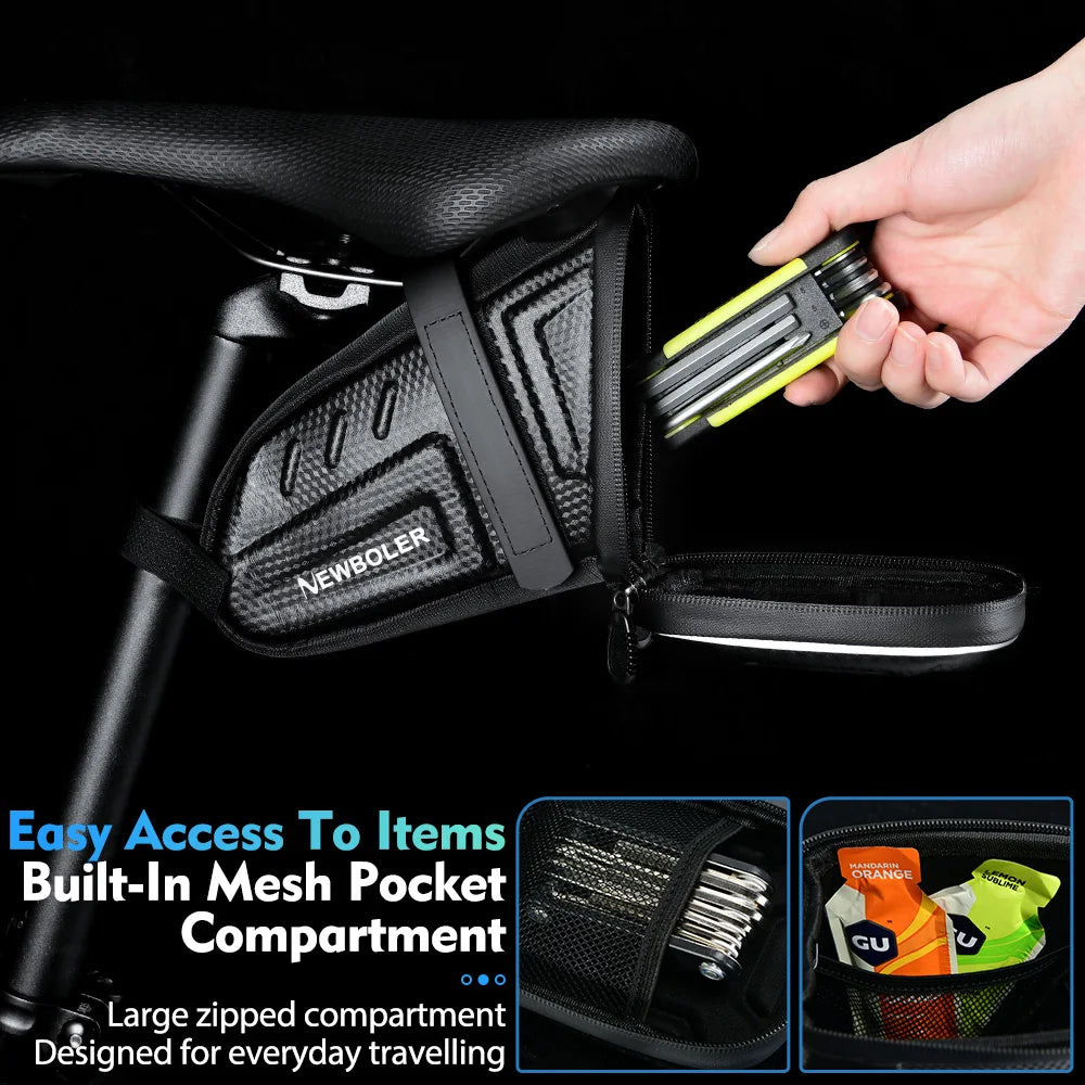 Bicycle Saddle Bag Waterproof Mountain Bike Saddle Storage Seat Rear Tool Pouch Bag Saddle Outdoor Cycling MTB Accessories