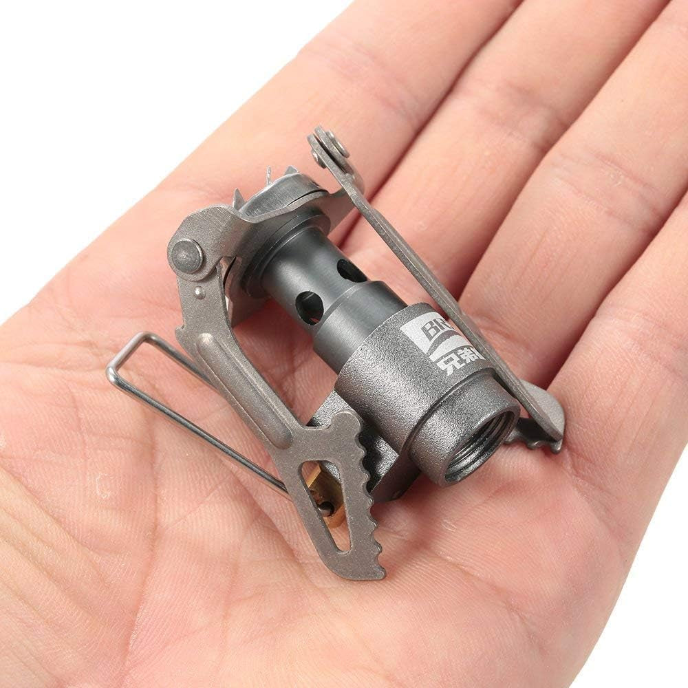 Outdoor -3000T Ultra-Light Titanium Alloy Miniature Portable Picnic Camping Gas Cooking Stove Portable Ultralight Burner 25Gram