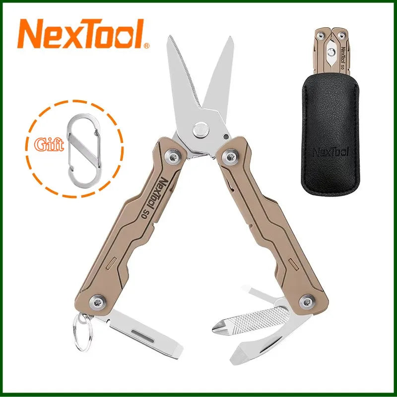 8 in 1 Mini Sailor Scissors S0 Micro Keychain Multitool Screwdriver Portable Pocket Folding EDC Tool for Travel