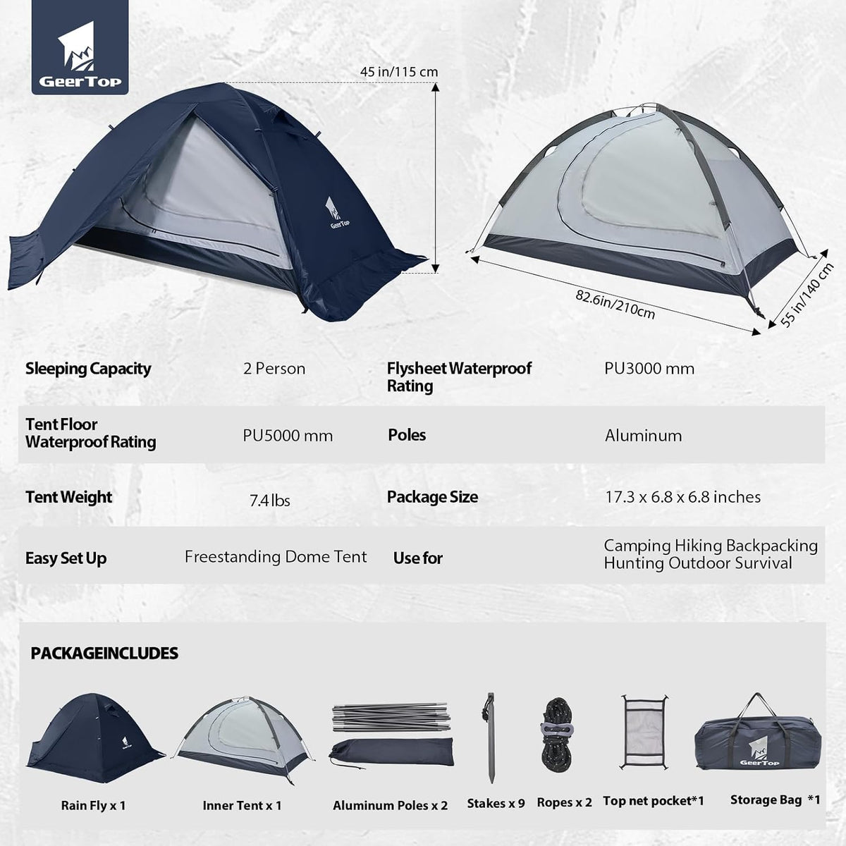 4-Season Backpacking Tent — 2 Person
