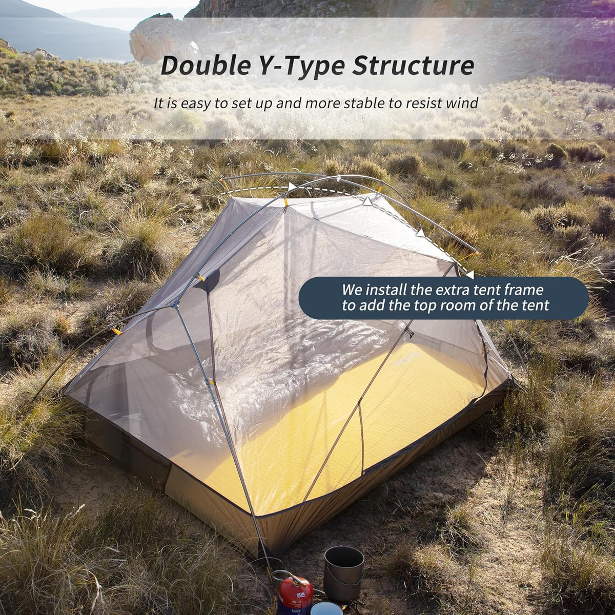 Naturehike Mongar 2 Backpacking Tent — Navy 210T