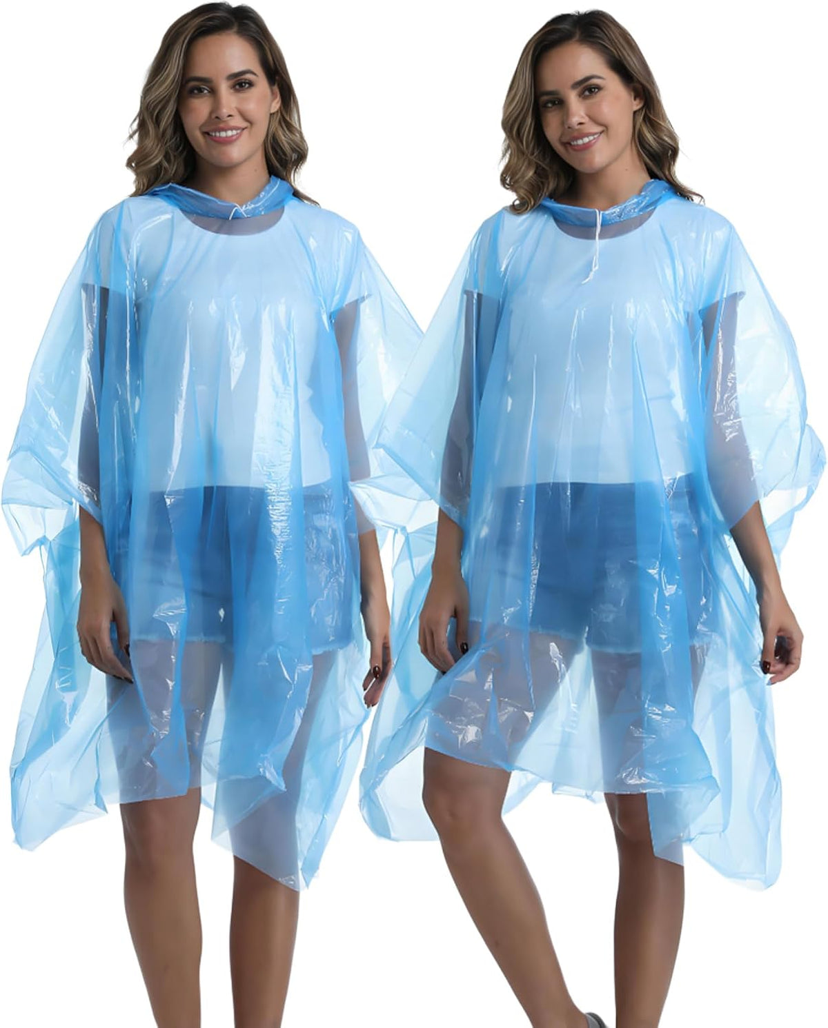 4/6/12 Pack Disposable Rain Ponchos for Adults - Emergency Rain Poncho for Camping Hiking Travelling