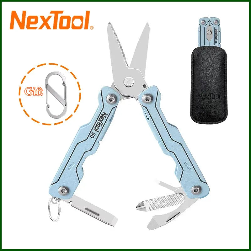 8 in 1 Mini Sailor Scissors S0 Micro Keychain Multitool Screwdriver Portable Pocket Folding EDC Tool for Travel