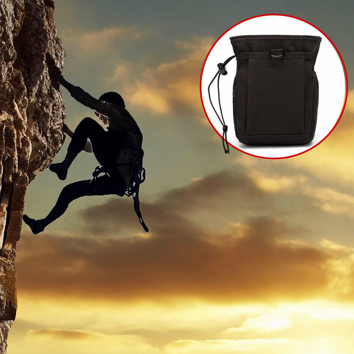 Climbing Chalk Bag with Adjustable Belt