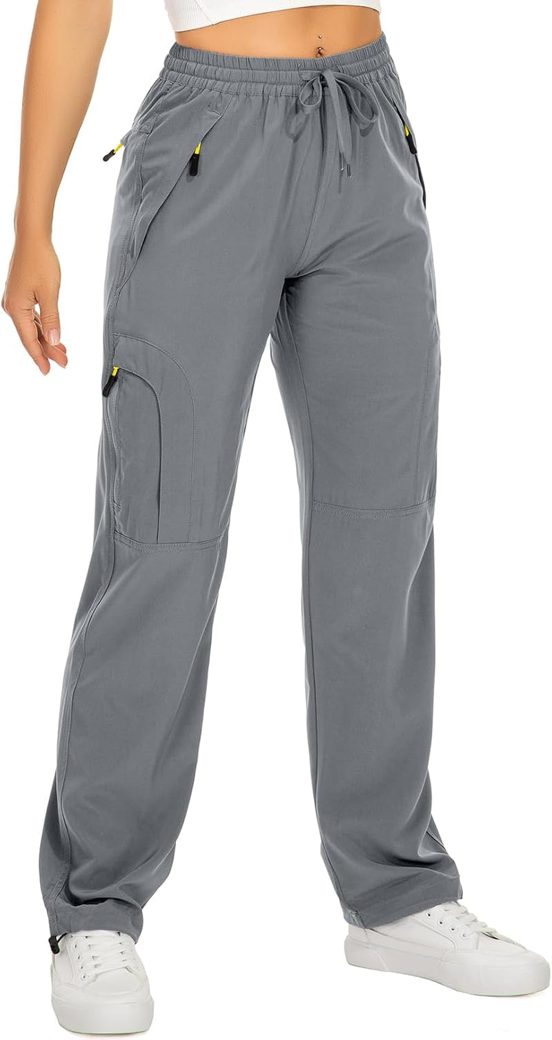 Women‘S Hiking Cargo Pants UPF 50 Quick Dry with Zipper Pockets | Lightweight, Travel, Golf, Safari,Sun Protection,Water Resistant
