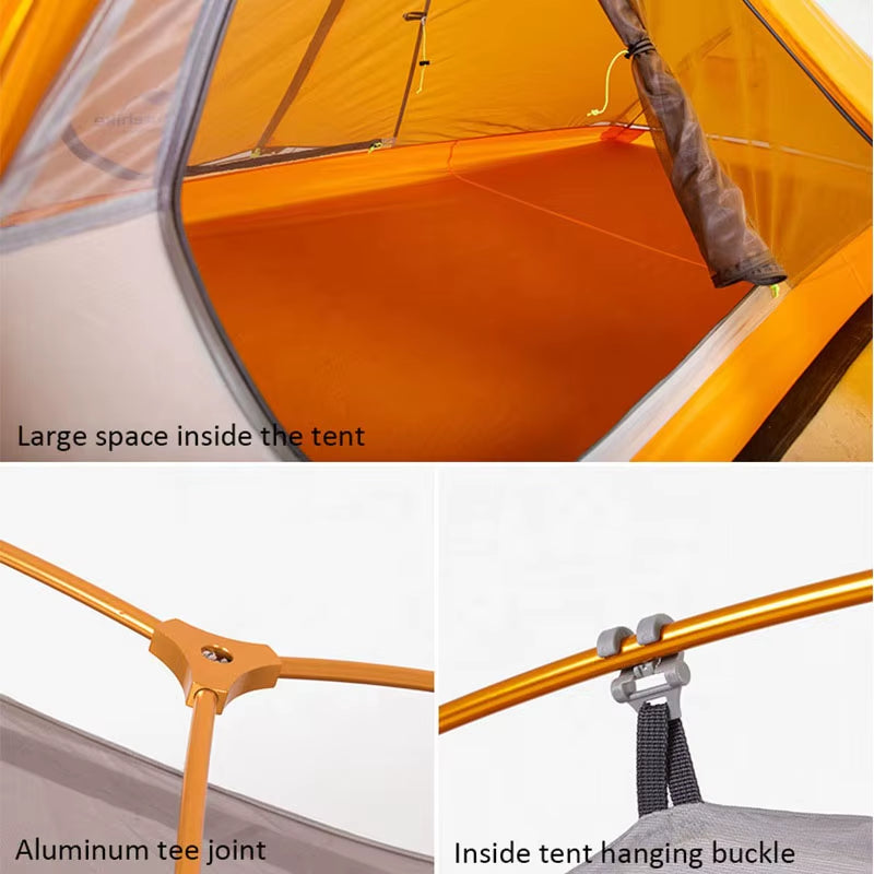 Lightweight Backpacking Tent Ultralight Waterproof Camping Tent Easy Setup Tent for Family Outdoor Hiking Mountaineering
