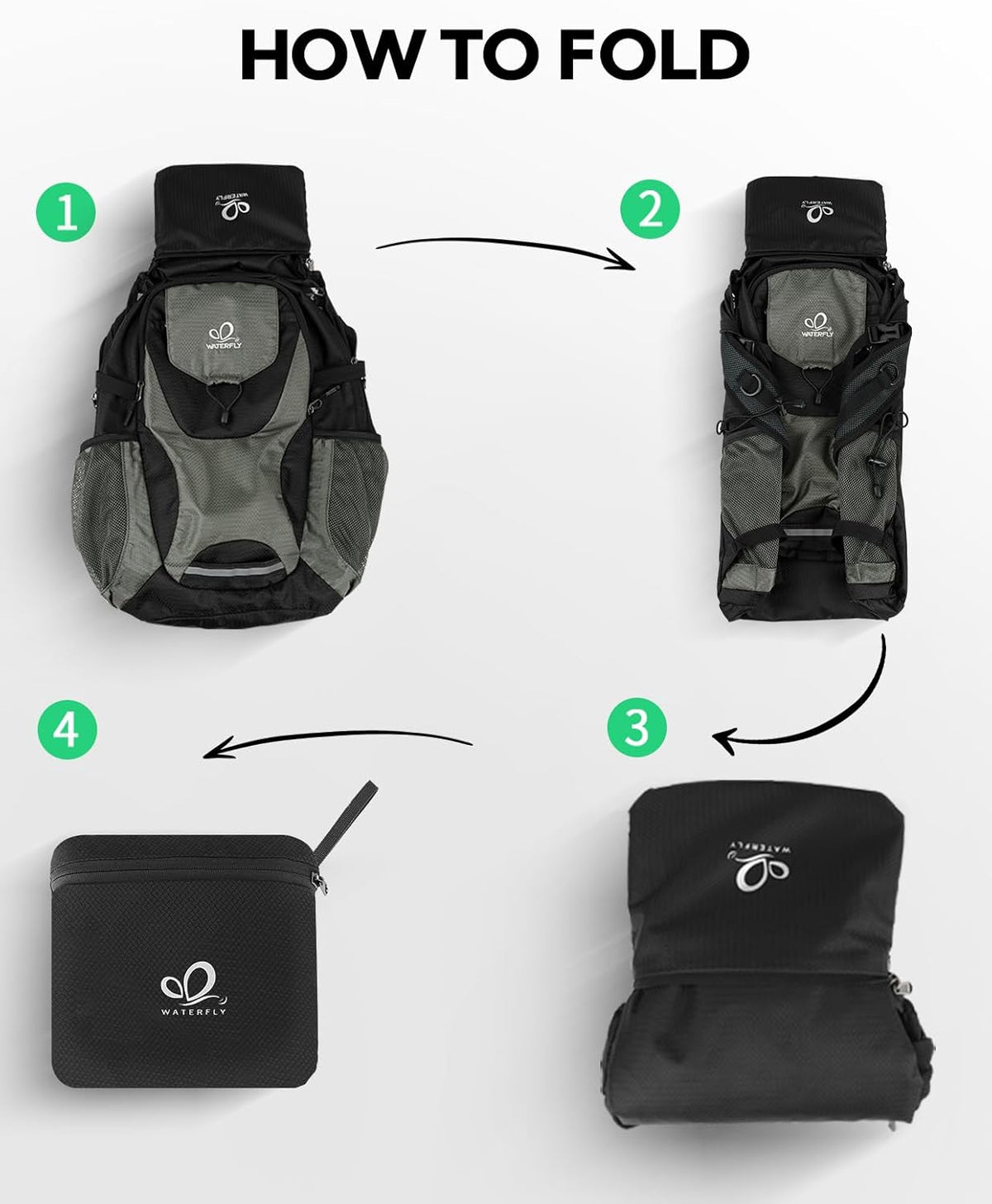 Lightweight Packable Hiking Backpack, 30L Day Pack