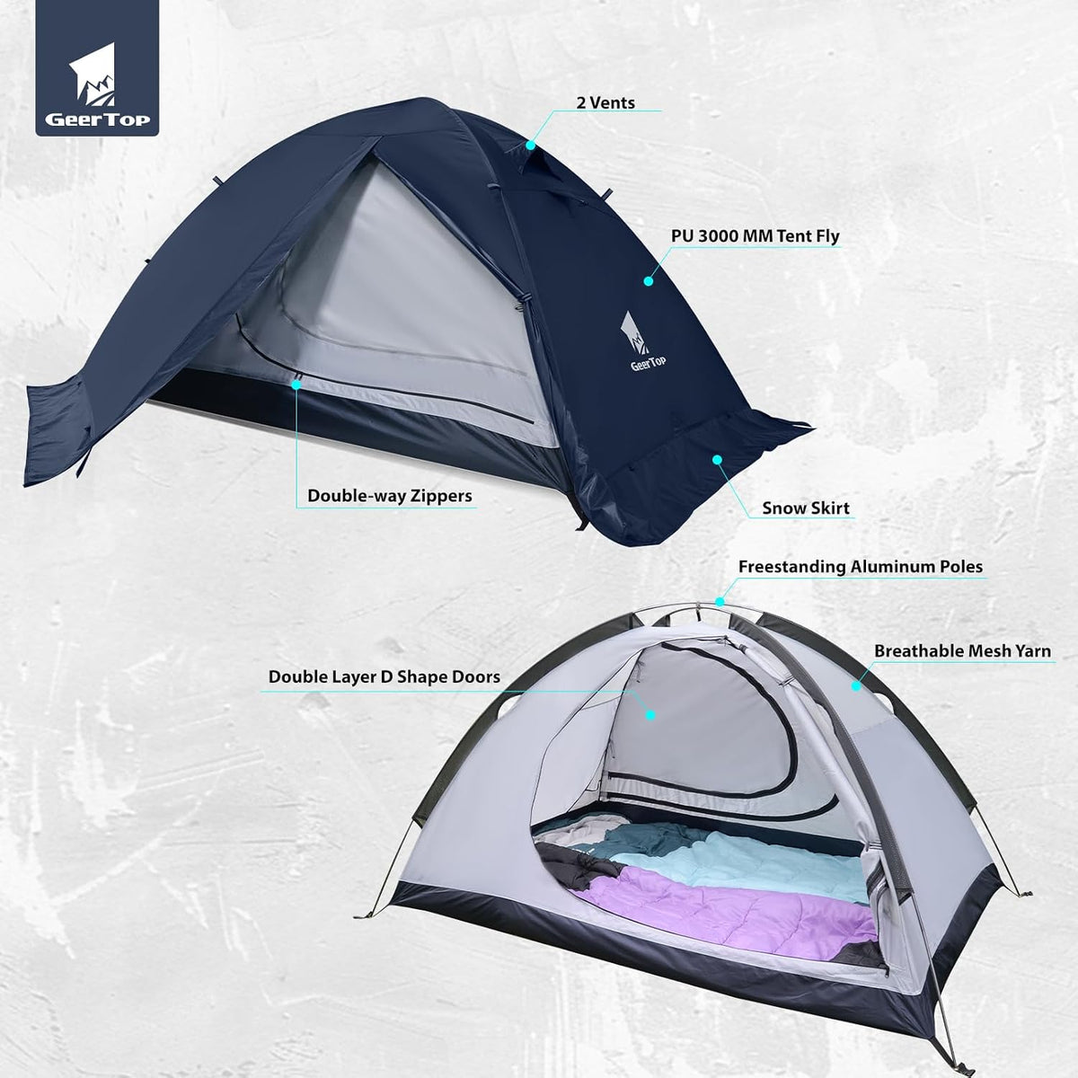 4-Season Backpacking Tent — 2 Person