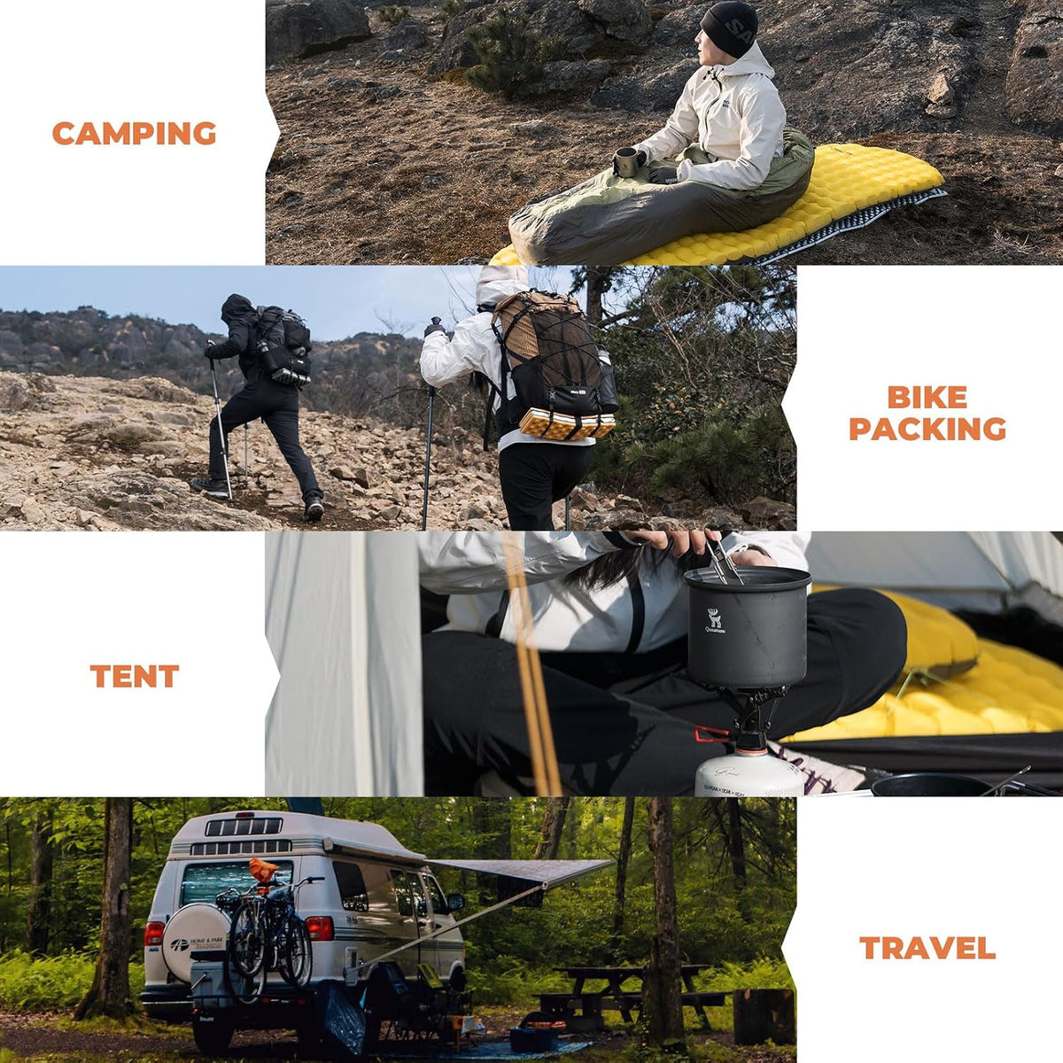 Insulated Sleeping Pad, 17Oz 5.1R-Value for Backpacking