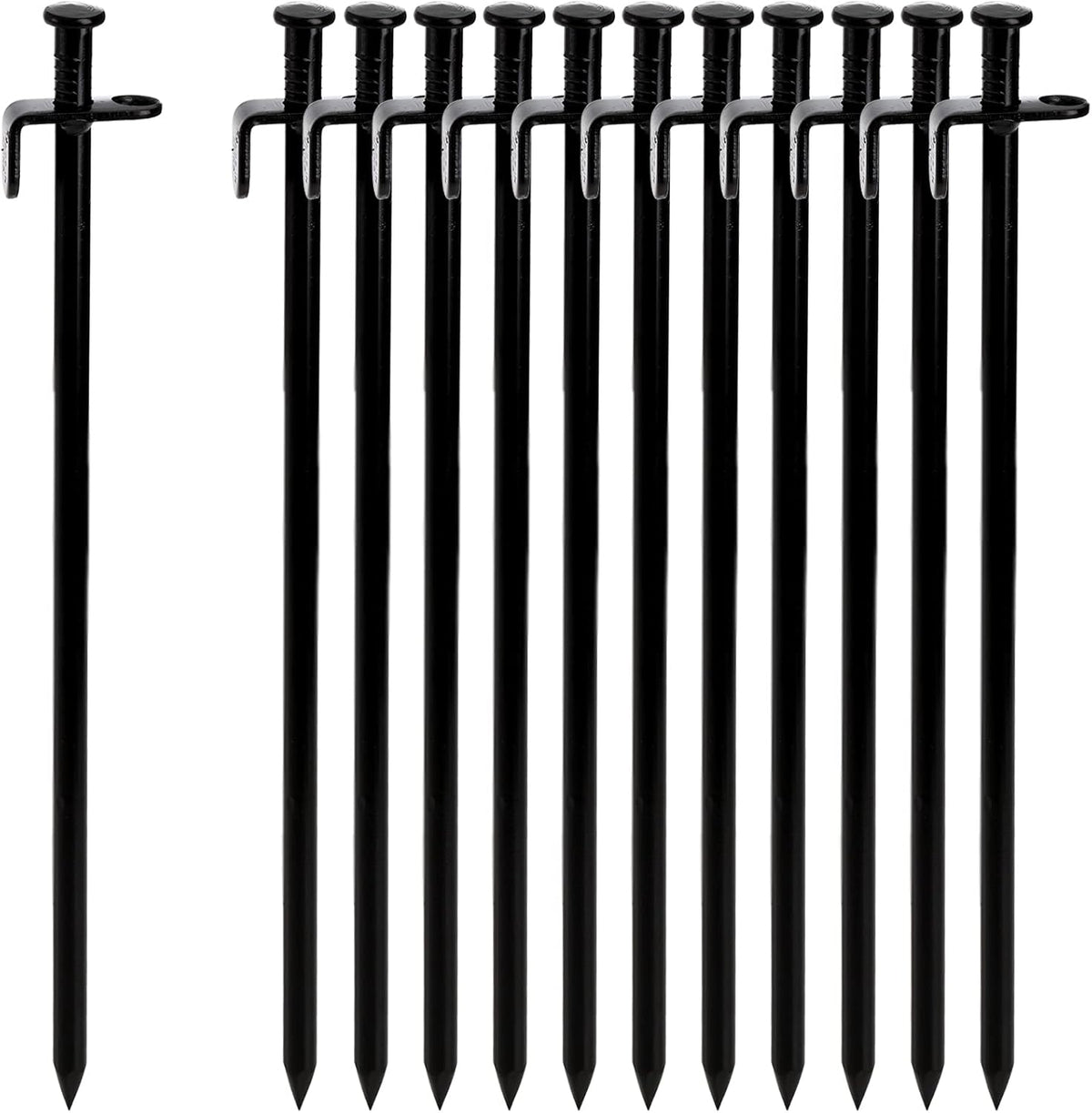 Heavy-Duty Steel Tent Stakes — 12 Pack