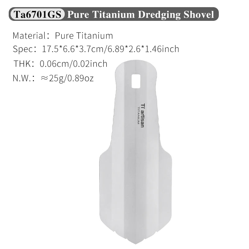 Titanium Corrosion-Resistant Garden Hand Shovel Outdoor Camping Hiking Backpacking Mini Ultralight Portable Trowel