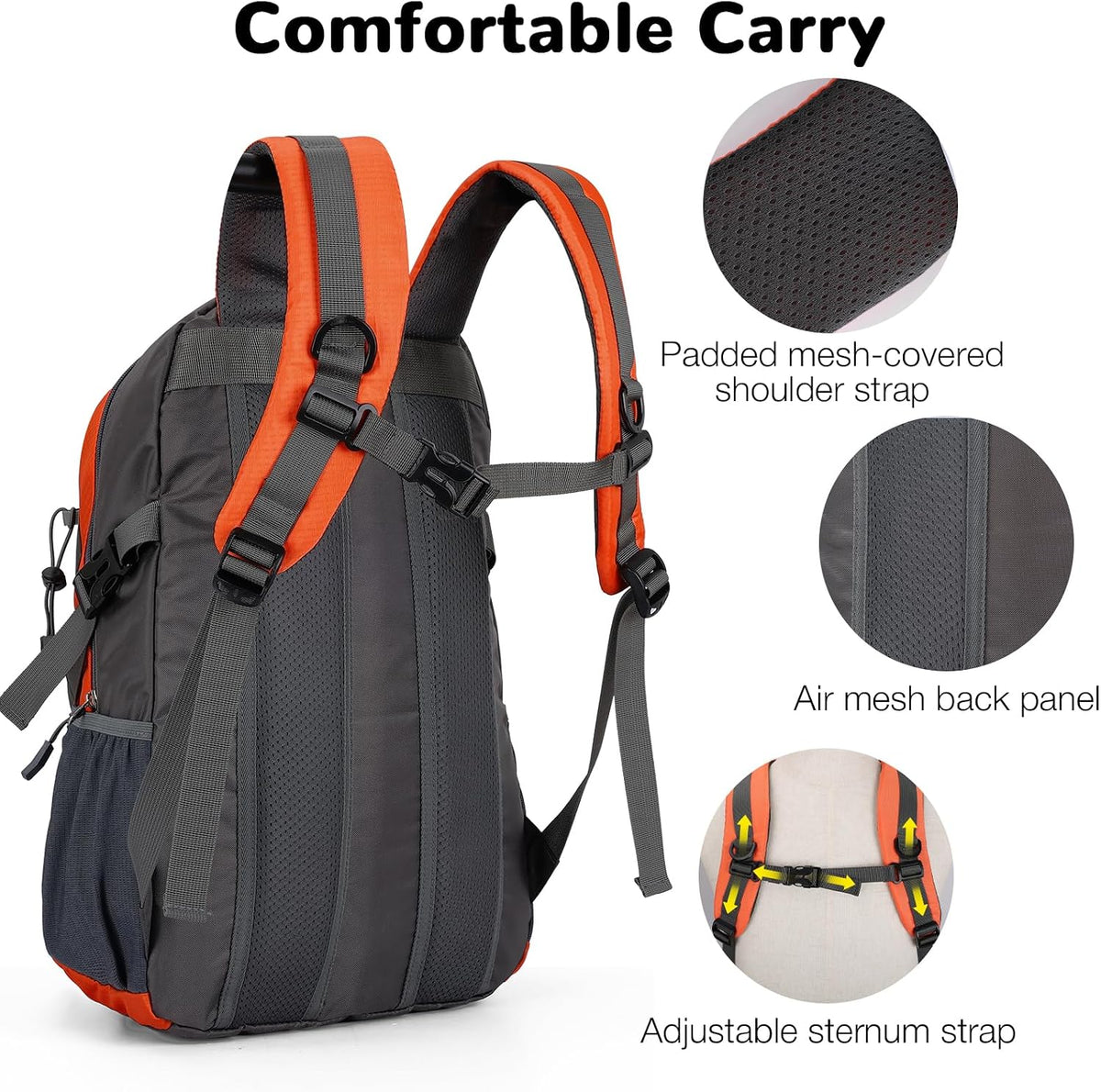 25L Hiking Backpack for Women Men, Small Travel Daypacks