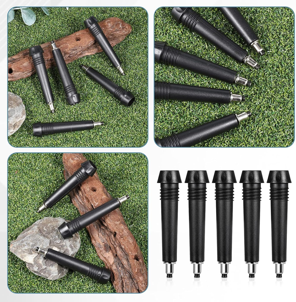 5 Pack Trekking Pole Carbide Tips Universal Hiking Rod End Tip Replacement Walking Sticks Tip Protectors Carbide Poles Tips for Outdoor Climbing Snow Mud