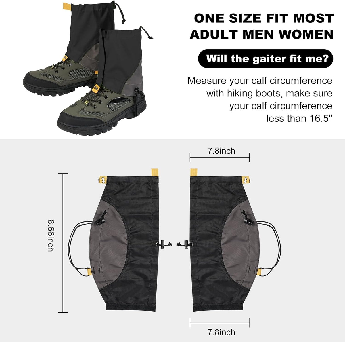 Lightweight Waterproof Hiking Gaiters