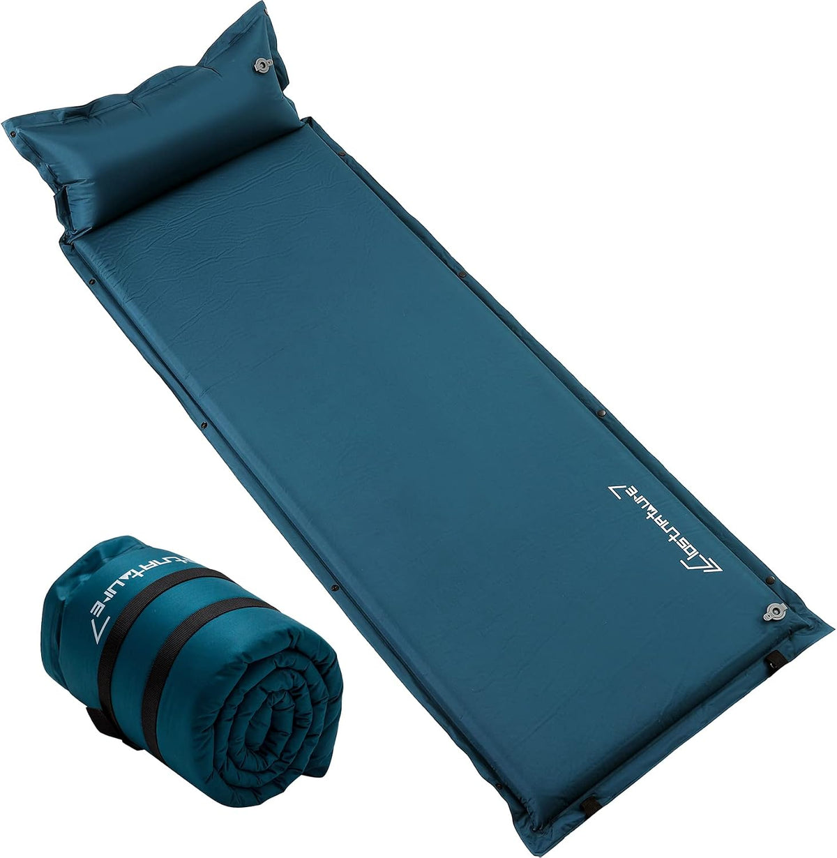 1.5In Lightweight Self Inflating Sleeping Pad for Camping | 210T Polyester, 4 R-Value, Memory Foam Mattress Pad, Pillow, Comfort, Insulated, Waterproof, Sleeping Mat for Backpacking