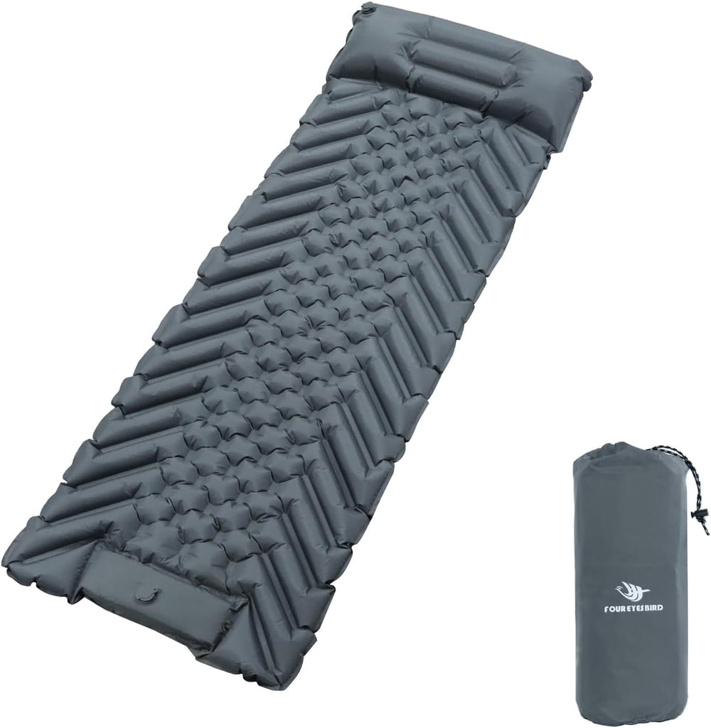 Compact Inflatable Sleeping Pad — Gray