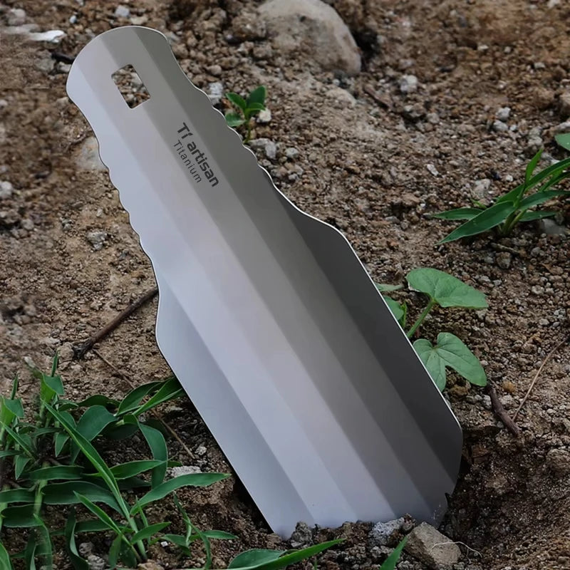 Titanium Corrosion-Resistant Garden Hand Shovel Outdoor Camping Hiking Backpacking Mini Ultralight Portable Trowel