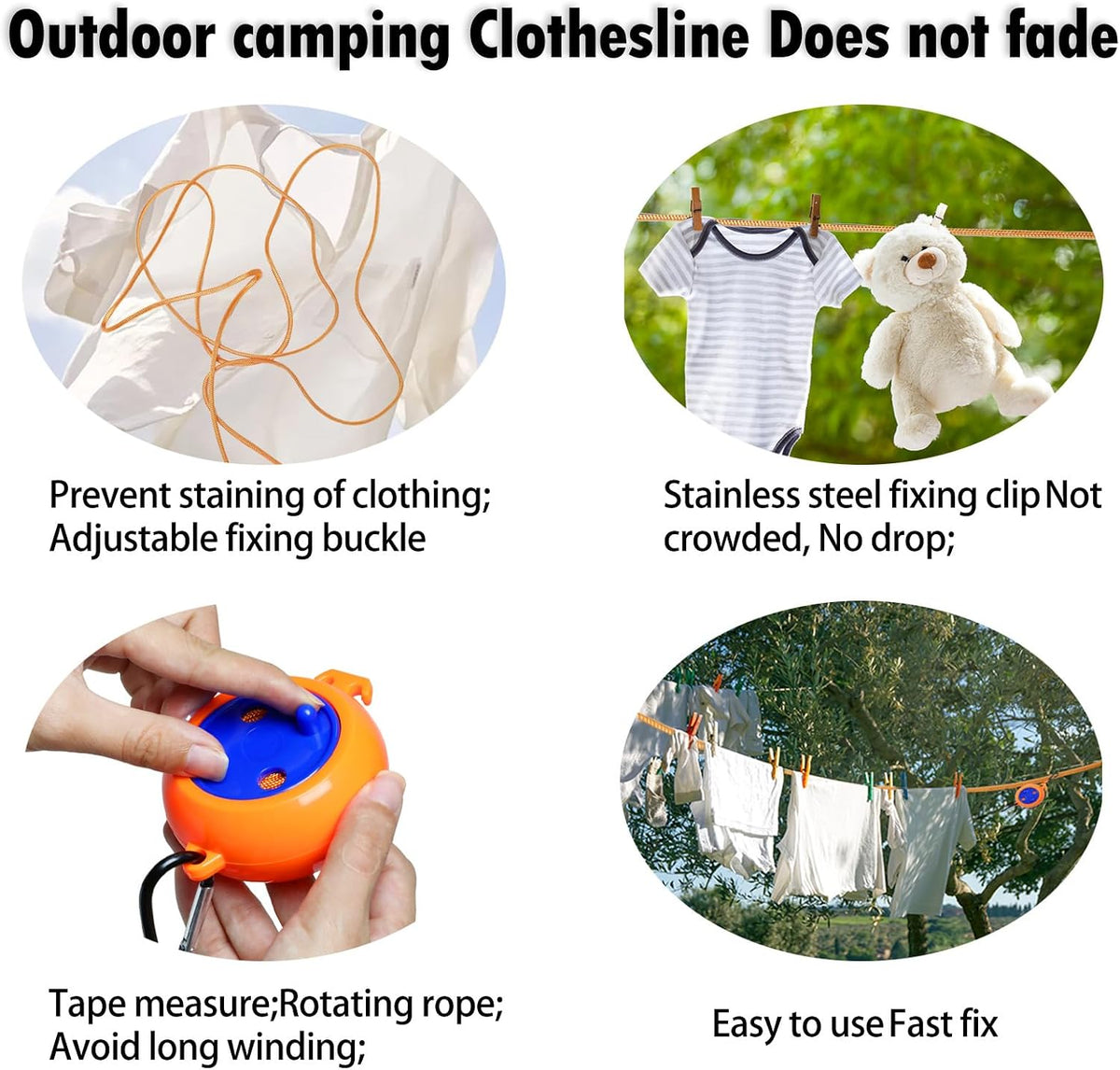 10m Retractable Camping Clothesline